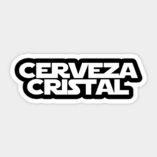 Cerveza Cristal - white Sticker